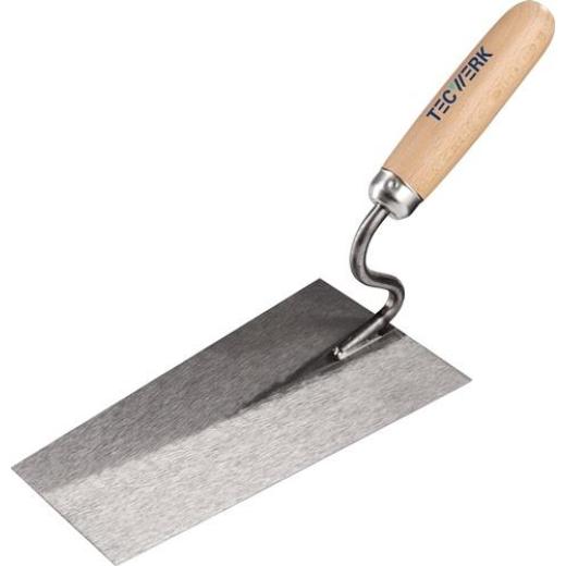 Maurerkelle L.200mm B.140mm m.Buchenholzheft,S-Hals gehär.Stahl,geschl.TECWERK | 10 Stück