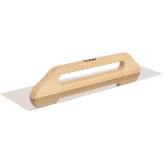 Schweizer Glättekelle L.500mm B.130mm rostfr.m.H-Heft VA S.0,7mm TECWERK | 4 Stück