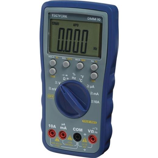 Multimeter DMM 10 0-600V AC/DC TRUE RMS TECWERK