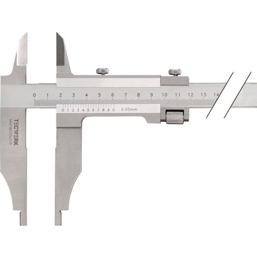 Werkstattmessschieber DIN 862 1000mm m.Spitzen Schnabel-L.150mm TECWERK