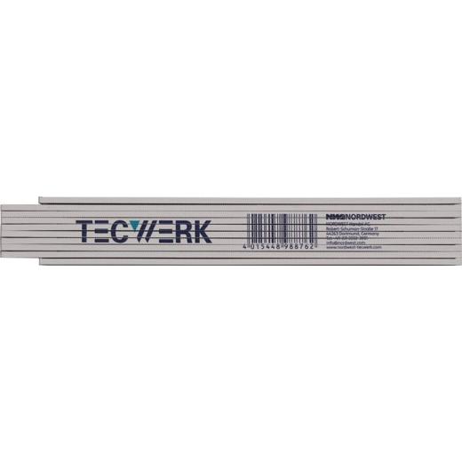 Gliedermaßstab L.2m mm/cm EG III Ku.weiß TECWERK
