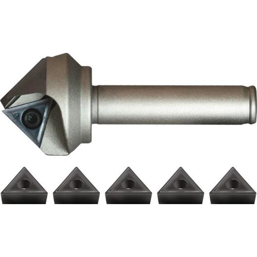 Fasenfräserset TCGX D.25mm Schaft-D.12mm 6-tlg.vern.m.5xWSP TCGX 163504 PMK40 TW