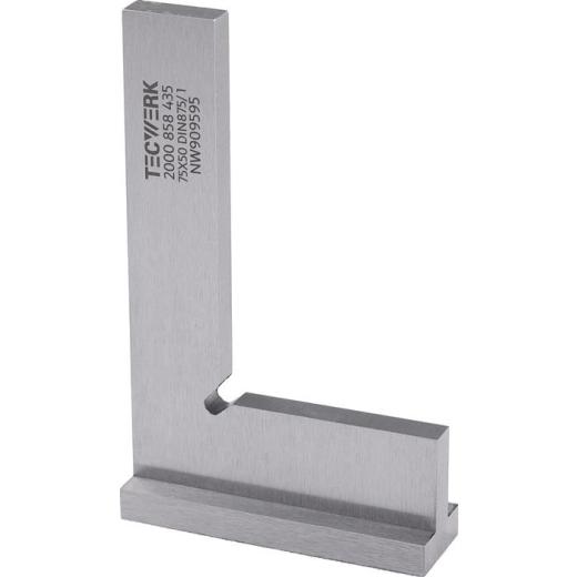 Winkel DIN 875/I Schenkel-L.75x50mm m.Anschlag TECWERK