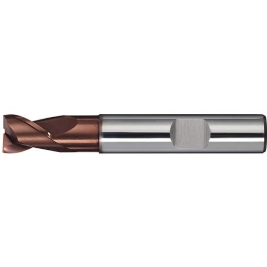 Bohrnutenfräser DIN 6527K Typ N, Ø 3 mm VHM TiAlN HB Z.2 kurz TECWERK