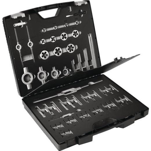 Gewindeschneidzeugsatz M3-M20 54tlg.HSS Ku.-Kass.TECWERK