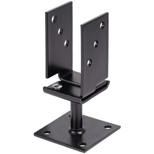 U-Pfostenträger 71x110x70x70xmm verzinkt,schwarz ku.-besch.z.Schr.GAH | 4 Stück