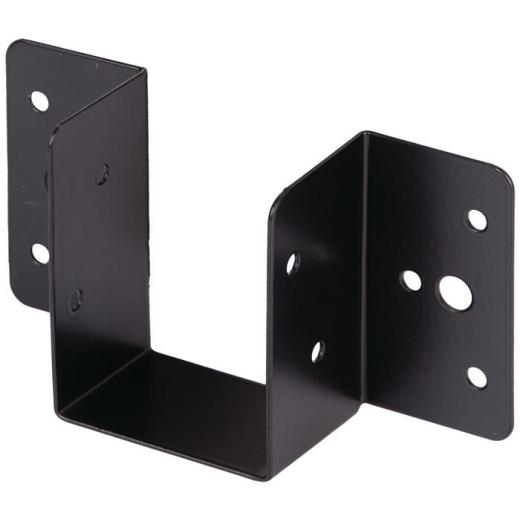 Balkenschuh 46/66 1mm STA verzinkt,schwarz kunststoffbesch.abgerundete Ecken GAH | 10 Stück