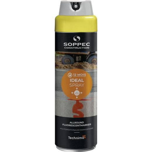 Markierungsspray IDEAL neongelb 500ml Spraydose SOPPEC | 12 Stück