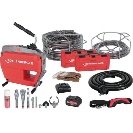 Akku-Rohrreinigungsmaschine R600 VarioClean AMP f.Rohr-D.20-150mm 18V 8Ah 16,7kg