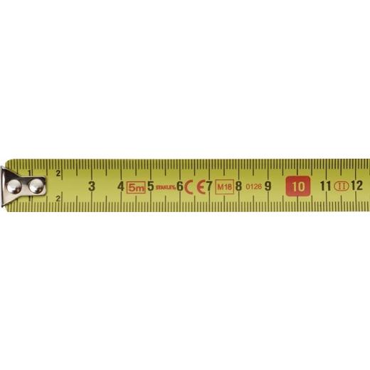 Taschenrollbandmaß Tylon™ L.8m B.25mm mm/cm EG II Ku.Gürtelclip SB STANLEY