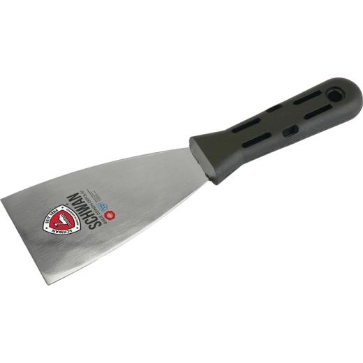 Malerspachtel B.80mm pol.Kunststoffheft rostfr.Stahl SCHWAN | 12 Stück