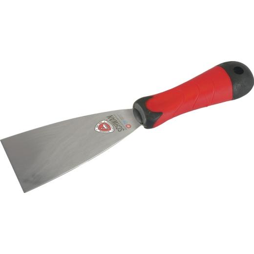 Malerspachtel B.80mm pol.Softheft rostfr.Stahl SCHWAN | 12 Stück