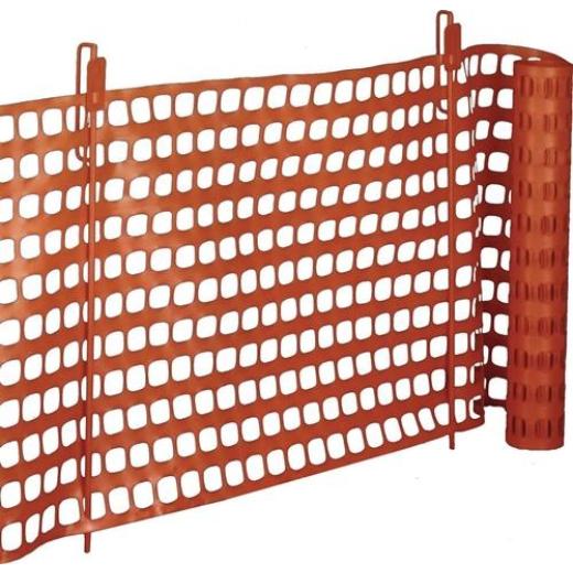Fangzaun Thermoplast L.50m H.1m verkehrsorange 6kg WEMAS