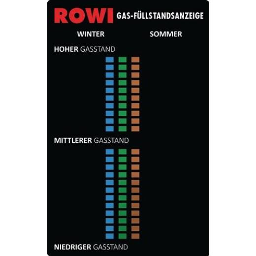 Gasfüllstandsanzeige HGA 1/1 L.100 mmxB.62 mmxH.2mm G.10g ROWI