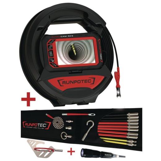 Rohrkamera RC 3 Kabel-L.15m Kamerakopf-D.13mm RUNPOTEC