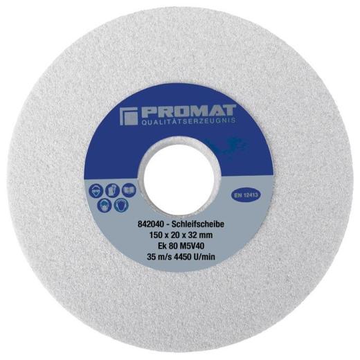 Schleifbockscheibe Ø200xB25x51mm 80 Form A AlOxid TECWERK