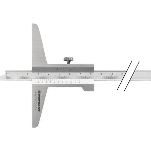 Tiefenmessschieber DIN 862 200mm ger.Schiene 10x4,5mm PROMAT