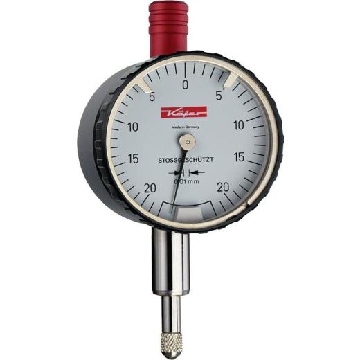 Sicherheitsmessuhr DIN 878 SI-45 0,4mm Abl.0,01mm m.Stoßschutz KÄFER