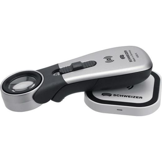 Handleuchtlupe Tech-Line Induktion Vergr.10x LED Linsen-Ø 22,8mm SCHWEIZER