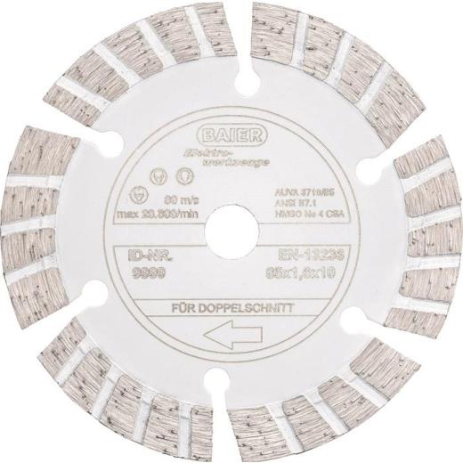 Diamanttrennscheibe D.85mm Bohr.10mm Seg.-B.35mm Seg.-H.10mm Seg.-S.2mm BAIER