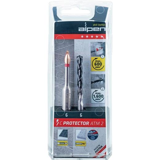 Feinsteinzeugfliesenbohrerset C PROTECTOR D.6mm 2 St./Set ALPEN
