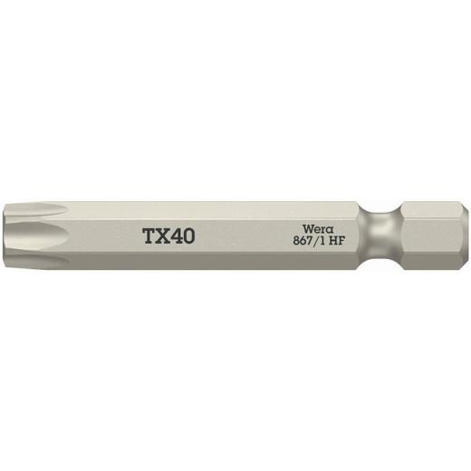 Bit 867 TORX® HF 1/4 Zoll TX 40 | Länge 50 mm | o.Farbleitsystem WERA