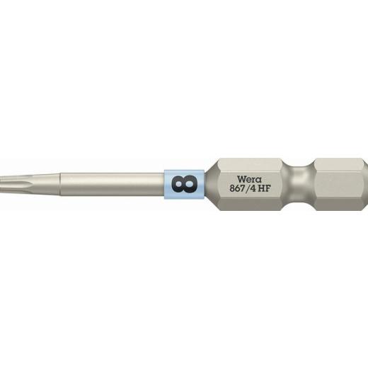 Bit 867 TORX® HF 1/4 Zoll TX 8 | Länge 50 mm | m.Farbleitsystem WERA