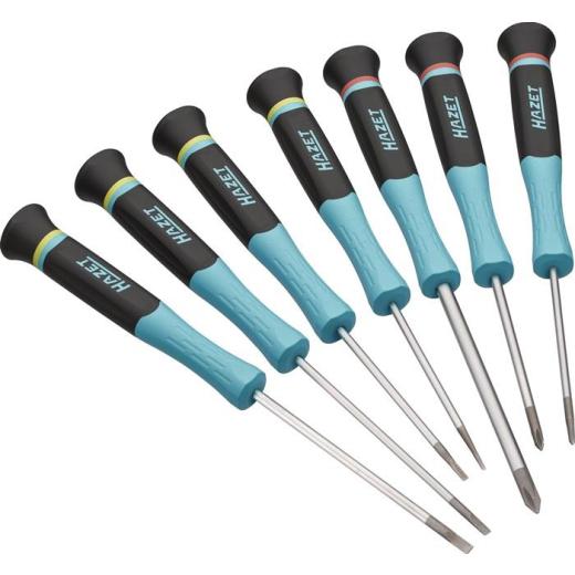 Feinmechanikerschraubendrehersatz 811EL/7 7-tlg.Kreuzschlitz PH Schlitz HAZET