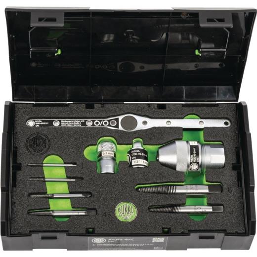 Schraubenausdrehersatz K-49 10teilig Schraubgewinde-D.4-20mm KUKKO