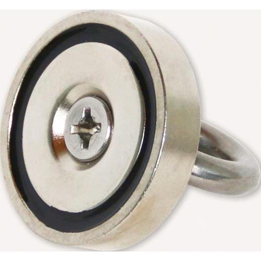 Neodymmagnet D.25mm verzinkt,m.Öse D.13,5mm 5St./Karton EICHNER