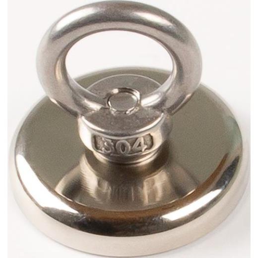 Neodymmagnet D.40mm verzinkt,m.Öse D.17mm 5St./Karton EICHNER