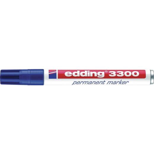 Permanentmarker 3300 blau Strich-B.1-5mm Keilspitze EDDING | 10 Stück
