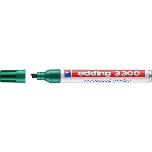 Permanentmarker 3300 grün Strich-B.1-5mm Keilspitze EDDING | 10 Stück