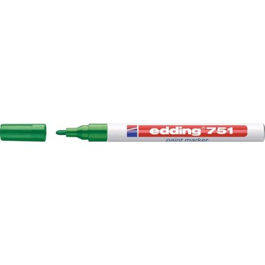 Lackmarker 751 grün Strich-B.1-2mm Rundspitze EDDING | 10 Stück