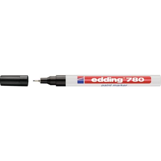 Lackmarker 780 schwarz Strich-B.0,8mm Rundspitze EDDING | 10 Stück
