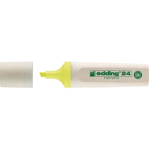 Textmarker 24 EcoLine gelb Strich-B.2-5mm Keilspitze EDDING | 10 Stück