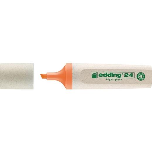 Textmarker 24 EcoLine orange Strich-B.2-5mm Keilspitze EDDING | 10 Stück