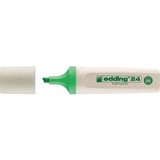 Textmarker 24 EcoLine hellgrün Strich-B.2-5mm Keilspitze EDDING | 10 Stück