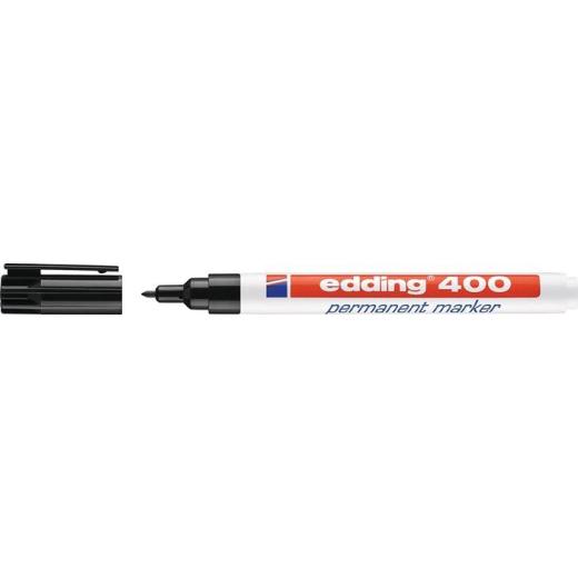 Permanentmarker 400 schwarz Strich-B.1mm Rundspitze EDDING | 10 Stück