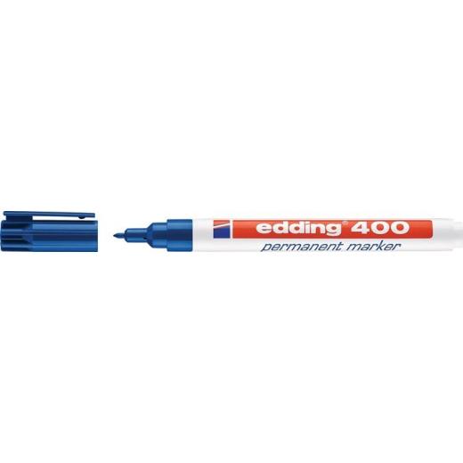 Permanentmarker 400 blau Strich-B.1mm Rundspitze EDDING | 10 Stück