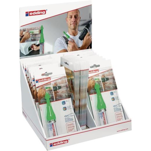 Bohrloch-Spraymarker-Display neongrün Düse 14 Blisterkarten EDDING