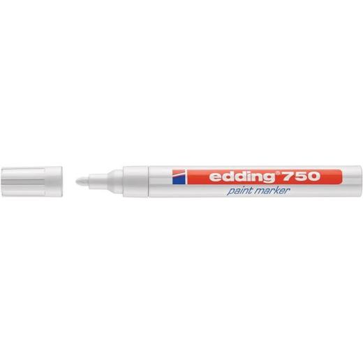 Lackmarker 750 weiß Strich-B.2-4mm Rundspitze EDDING | 10 Stück