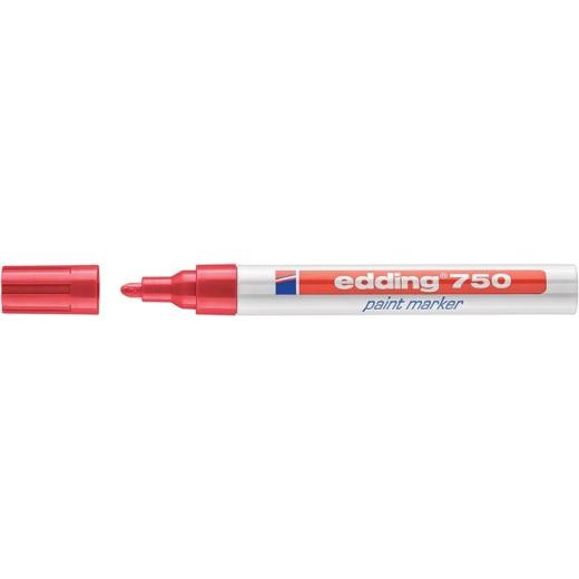Lackmarker 750 rot Strich-B.2-4mm Rundspitze EDDING | 10 Stück