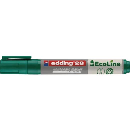 Whiteboardmarker 28 EcoLine grün Strich-B.1,5-3mm Rundspitze EDDING | 10 Stück