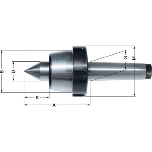 Zentrierspitze Pro MK5 mitlfd.m.verl.Laufspitze RÖHM