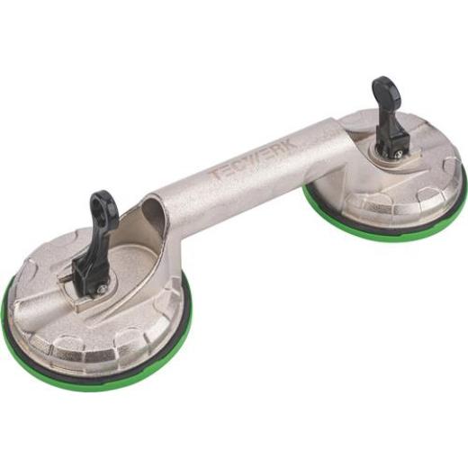 Saugheber Trgf.80kg Kopf-D.118mm 2 Köpfe Alu TECWERK