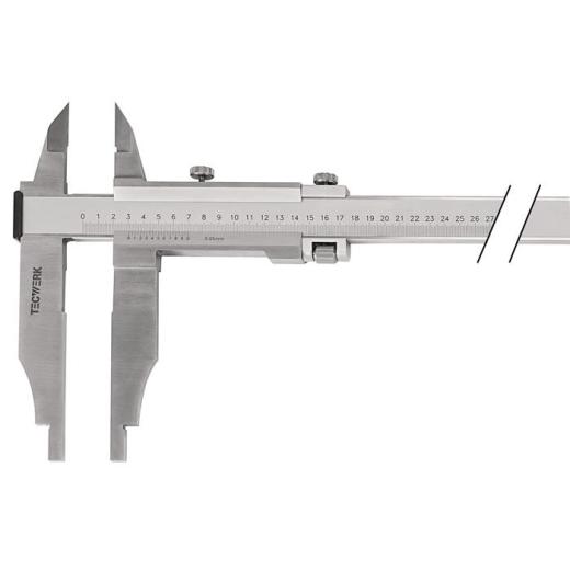 Werkstattmessschieber DIN 862 1000mm m.Spitzen Schnabel-L.150mm TECWERK