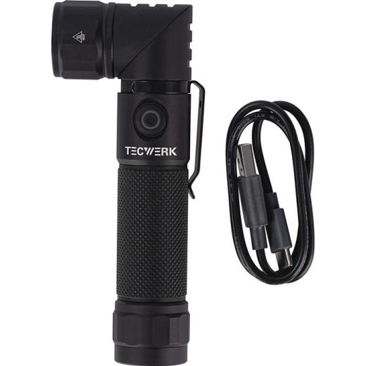 LED-Taschenlampe 100-1000 lm Li-ion 180m blau/schwarz TECWERK