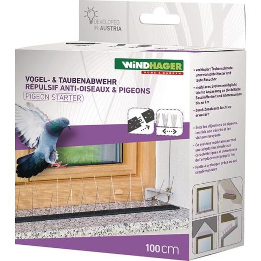Vogel- u.Taubenabwehr Starter Set Schutz b.1 m,36 Spikes Ku.WINDHAGER | 6 Stück