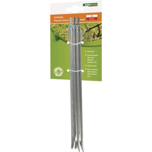 Erdnagel Metall,verz.L.25cm WINDHAGER | 10 Stück
